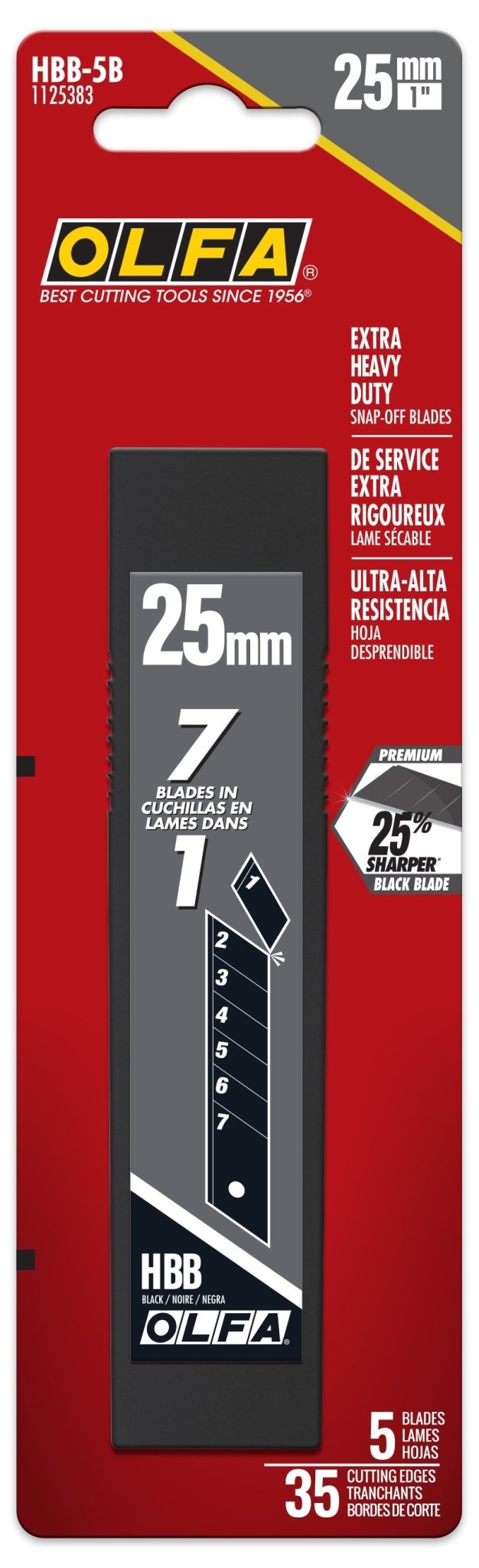 Olfa - Black Snap Ultra-Sharp Black HBB Ultra-Sharp - 5 Packs||1125383 - Ceramed