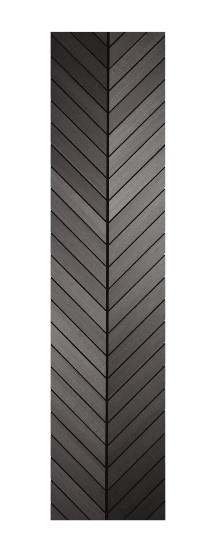 Panneau acoustique en chevron Chêne teint gris - Ceramed