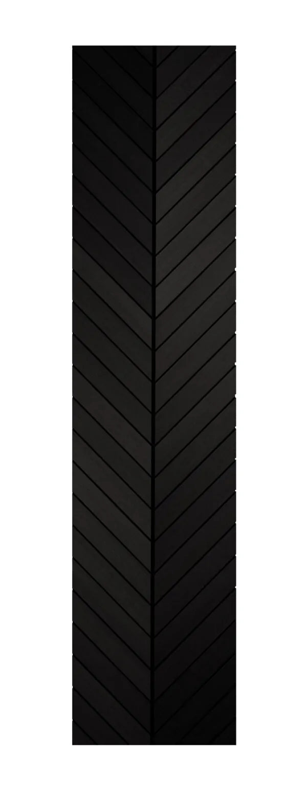 Panneau acoustique en chevron Chêne teint noir - Ceramed