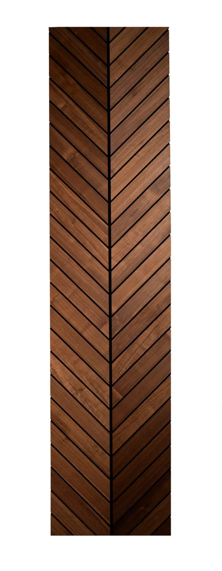 Panneau acoustique en chevron noyer - Ceramed