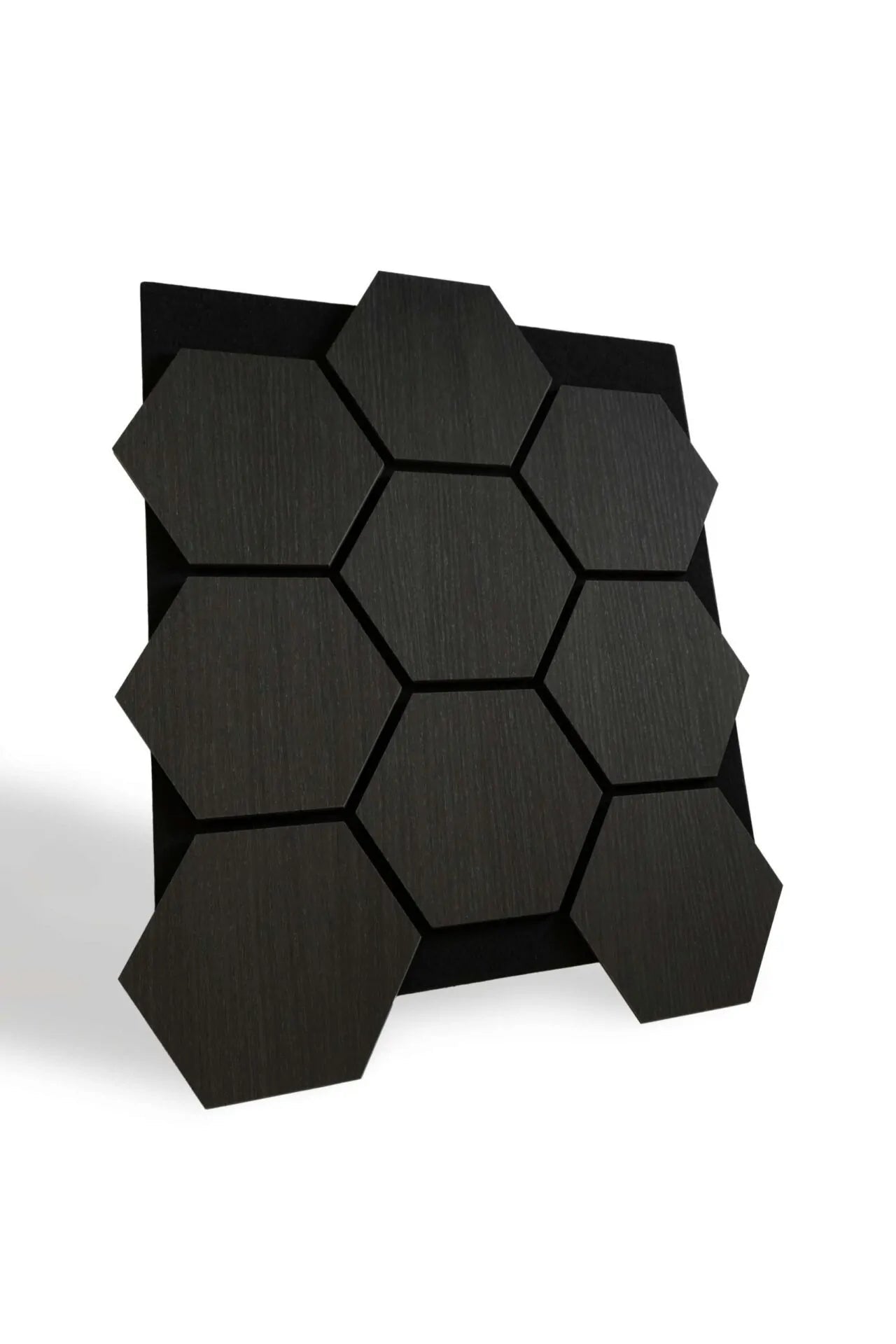 Panneau acoustique hexagones en chêne noir - Ceramed