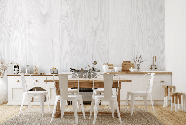 Panneau mural COMPOSI 3mm 305 Chêne Blanc Mat 48" x 96" - 1/8" (3 mm) - Ceramed