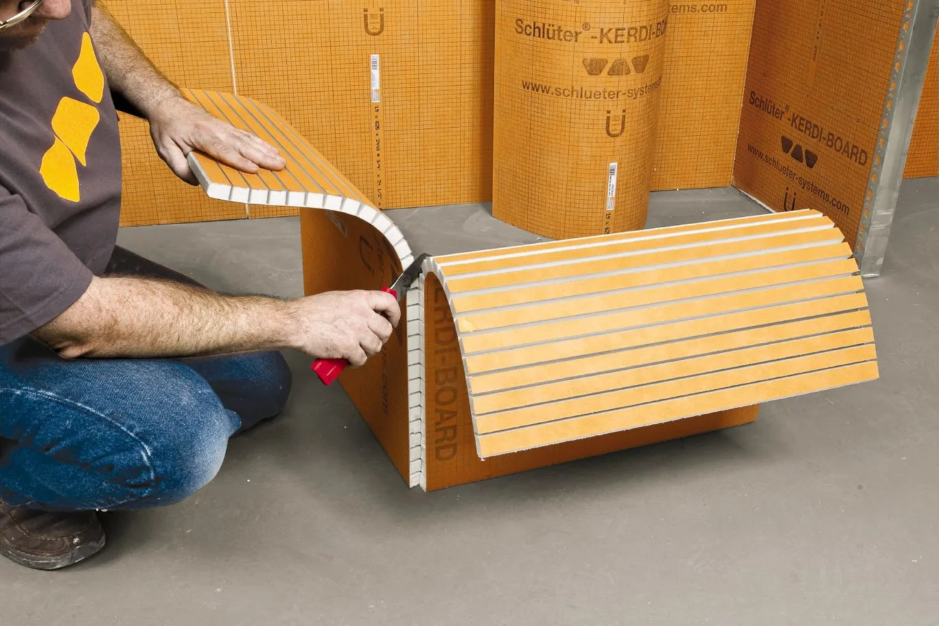 3/4" x 24-1/2" x 96" - Schluter KERDI-BOARD-V Panneau à rainures verticales|| KB196252440V