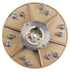Pearl Abrasive - Hexplate de raclage et meulage de 15" avec 12 tiges avec embrayage