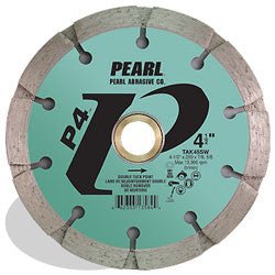 Pearl Abrasive - Lame à onglets sandwich P4 avec filetage de 7/8" ou 5/8" - 3/8" x 4-1/2"