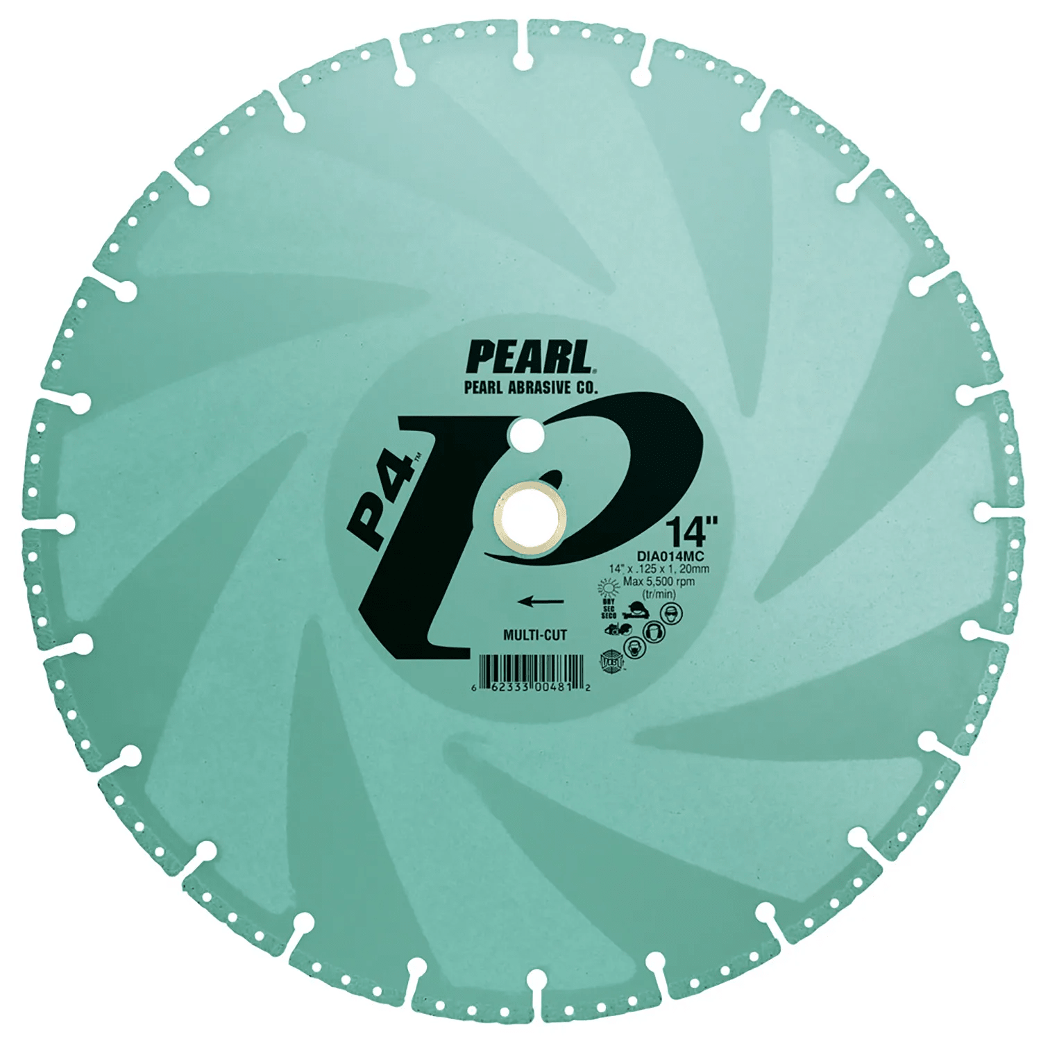 Pearl Abrasive - Lame de scie à démolition diamantée P4 - 14"