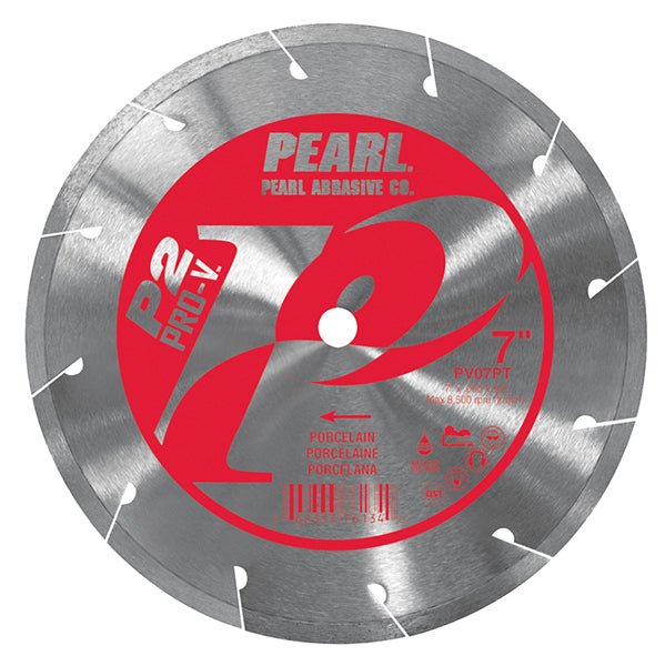 Pearl Abrasive - P2 Pro-V Lame pour porcelaine à sec. segment de 8 mm 4 1/2" x 0.060" x 7/8" - 5/8"
