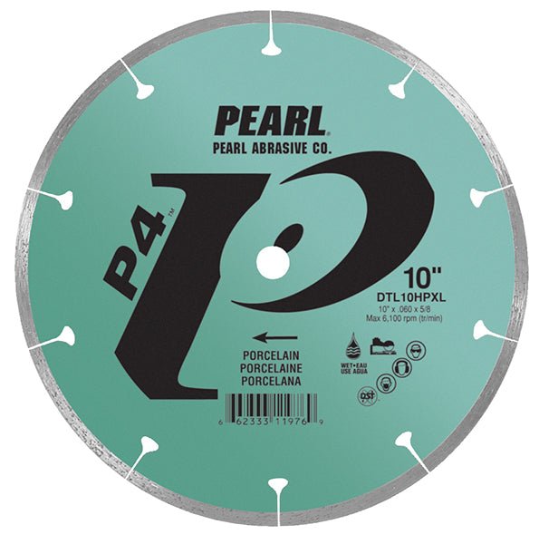 Pearl Abrasive - P4 Lame pour porcelaine à sec. 8 mm Rim 4" x 0.060" x 20 mm 7/8". 5/8"