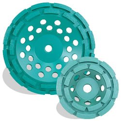 Pearl Abrasive - P4 Meules à boisseau pour le béton et la maçonnerie. double rangée 4" x 5/8"-11"