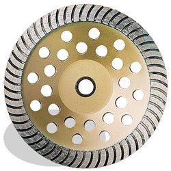 Pearl Abrasive - P5 Meule à boisseau pour usage général. grossier 7" x 7/8". 5/8"