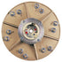 Pearl Abrasive - Plaque Hexpin de 17" avec SuperClutch et 6 tampons de diamant