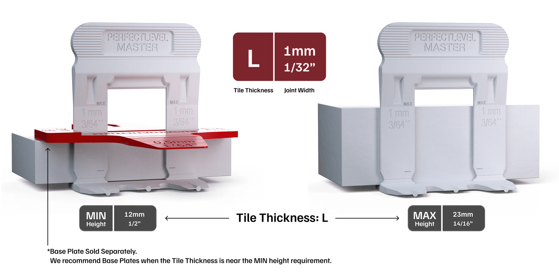 Perfect Level Master - Clips de nivellement T-Lock™ - Ceramed