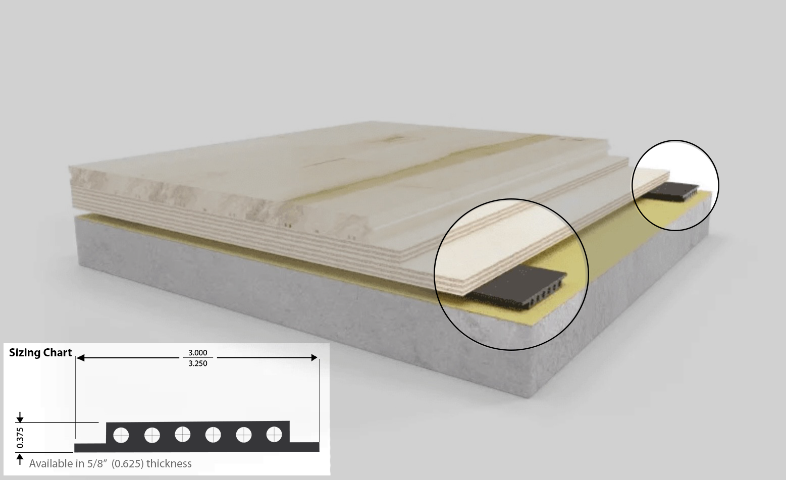 Tarkett - Permapad 3 X2-5/16 X5/8 (400mcx/bte)