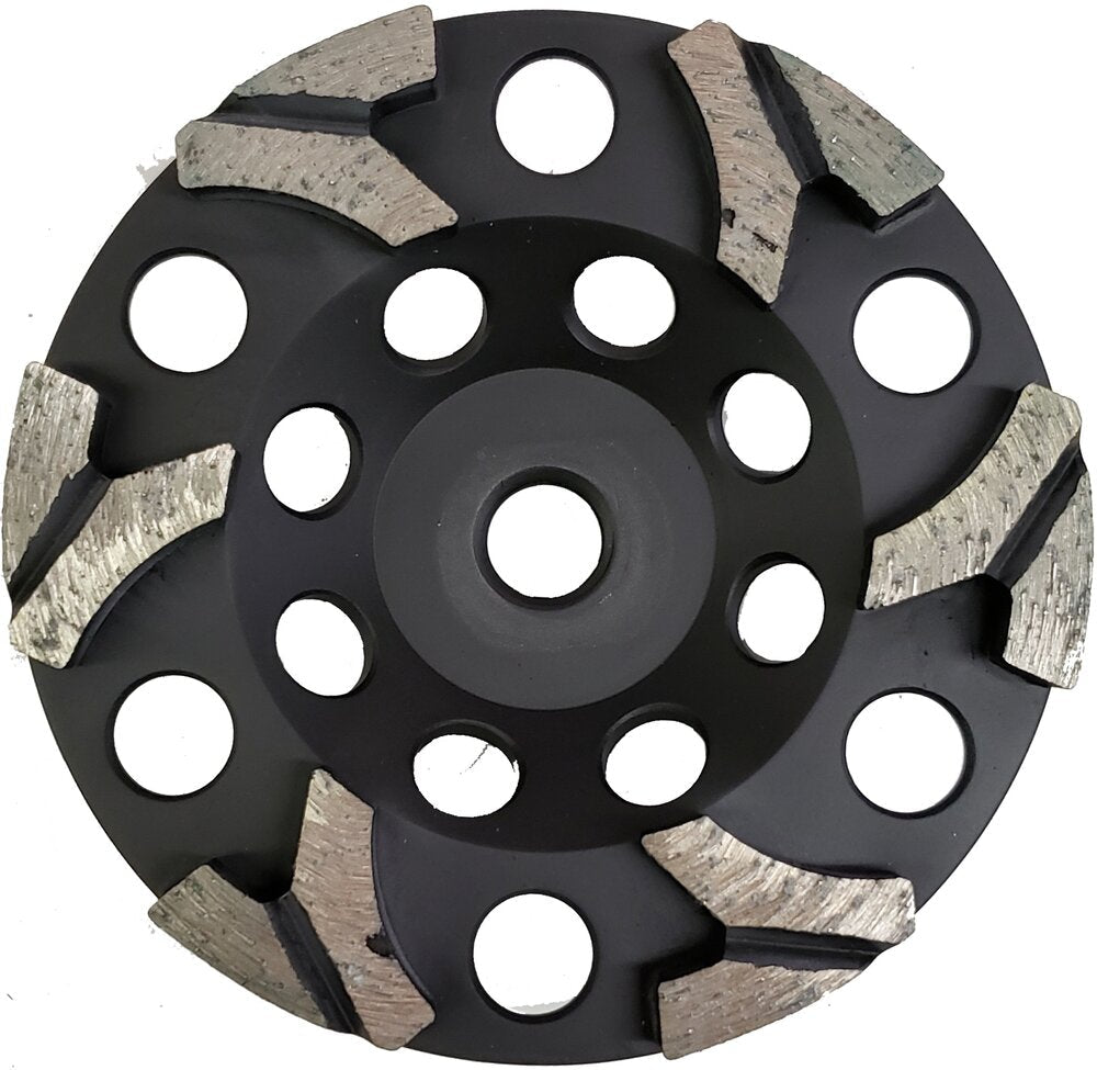 Piranha - Meule boisseau diamentée segmentée T-Shark Series 5"
