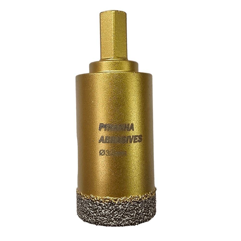 Piranha - Trépan diamenté à l'eau/à sec PAVBDB HEX 4" avec tige hexagonale pour carottage de la porcelaine et du marbre