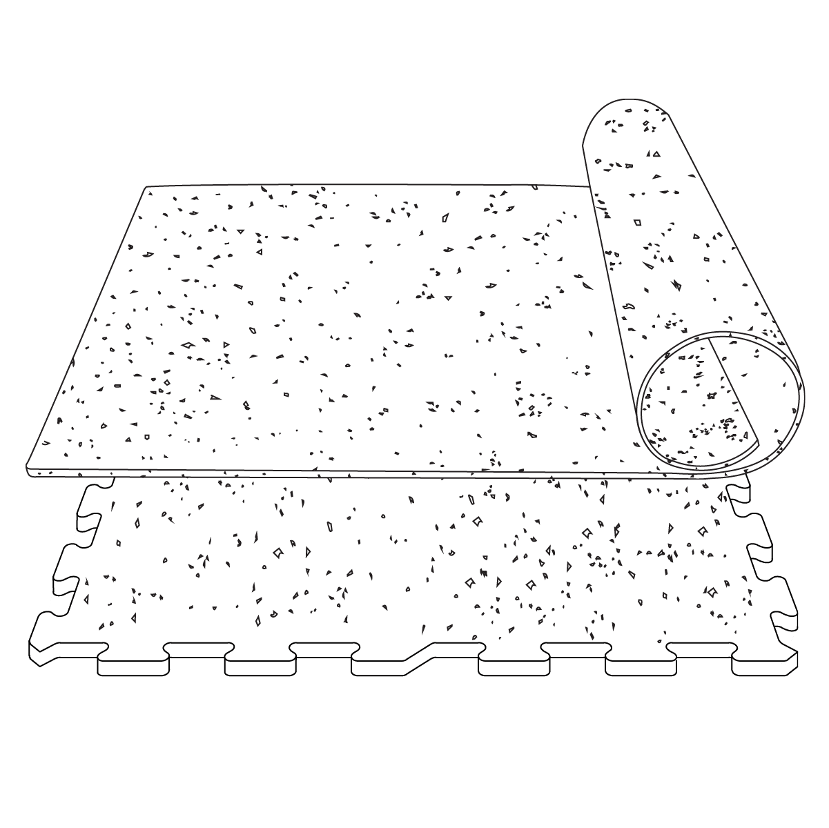 Pliteq - GenieMat FIT - FIT08 - Tuile Puzzle 23x23x8mm Vert ||FIT08PE12 - Ceramed