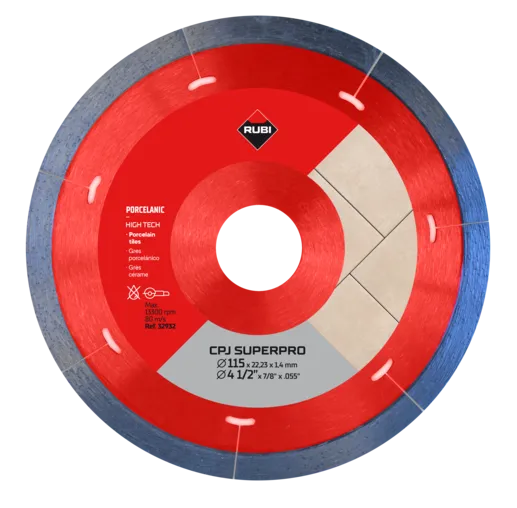 Rubi - Lame de scie à céramique humide et sèche CPJ Superpro diamant 4-1/2" ||32932