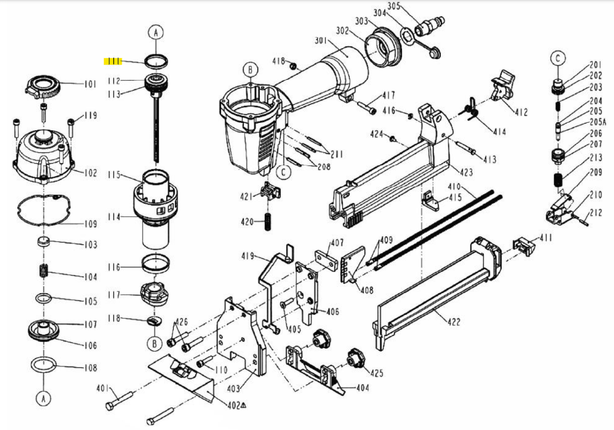 Primatech - Bague de guidage pour agrafeuse Q180