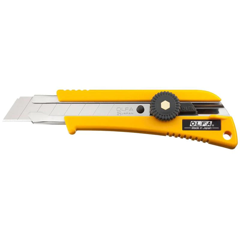 Olfa - Couteau utilitaire L-2 robuste avec poignée antidérapante 18 mm