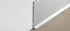 Progress Profiles - Base murale Skirting 80 avec adhésif aluminium anodisé argent 3-5/32" (80 mm) x 3/8" x 6' 6-3/4"