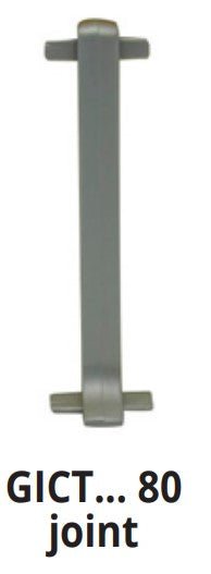 Progress Profiles - Connecteur pour base murale métallique Plinthe 80 aluminium anodisé argent