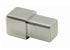 Progress Profiles - Embout de fin de moulure à céramique Projolly Square acier inoxydable poli 3/8" (10 mm) (Pack of 2)
