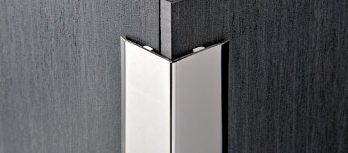 Progress Profiles - Moulure de protection de coin avec adhésif Proedge AC acier inoxydable poli (25 mm) 31/32" x 31/32" x 8' 10-5/16"
