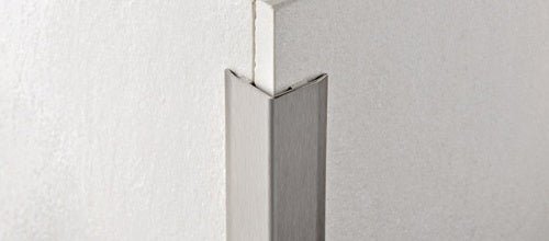 Progress Profiles - Moulure de protection de coin avec adhésif Proedge AC acier inoxydable satiné (20 mm) 25/32" x 25/32" x 8' 10-5/16"