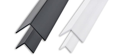 Progress Profiles - Moulure de protection de coin extérieur en "L" résine de vinyle non-toxique noire - 3/8" (10 mm) x 1-9/16" x 6' 6-3/4"