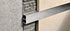 Progress Profiles - Moulure décorative pour bordure de céramique Profinlist 20 aluminium brossé poli argent (10 mm) 3/8" x 8' 10-5/16"