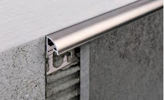 Progress Profiles - Moulure décorative pour bordure de céramique Projolly aluminium poli chrome (12.5 mm) 1/2" x 8' 10-5/16"