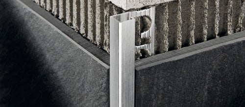 Progress Profiles - Moulure décorative pour bordure de céramique Projolly Square aluminium brossé argent 12.5 mm
