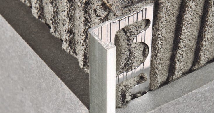 Progress Profiles - Moulure décorative pour bordure de céramique Proterminal aluminium naturel (20 mm) 25/32" x 8' 10-5/16"