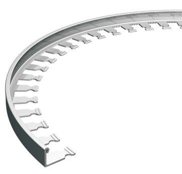 Progress Profiles - Moulure décorative pour bordure de céramique Proterminal Curved acier inoxydable poli (12.5 mm) 1/2" x 8' 10-5/16"