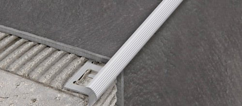 Progress Profiles - Nez de marche de céramique Prostyle KL 10 aluminium anodisé argent (18 mm) 23/32" x 8' 10-5/16"