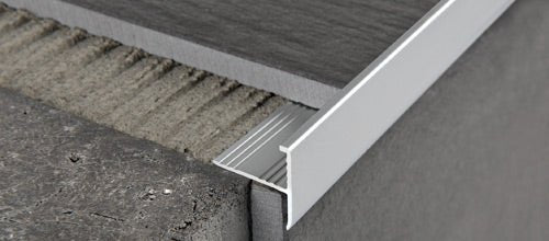 Progress Profiles - Profilé pour marche Protermstep All aluminium anodisé argent 10 mm
