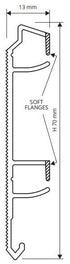 Progress Profiles - Support de plinthe pour Proskirting LED en PVC Coextrudé (70 mm) 2-3/4" x 1/2" x 6' 6-3/4"