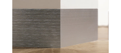 Progress Profiles - Supports pour profilés / Base perforée en aluminium anodisé argent 75 mm