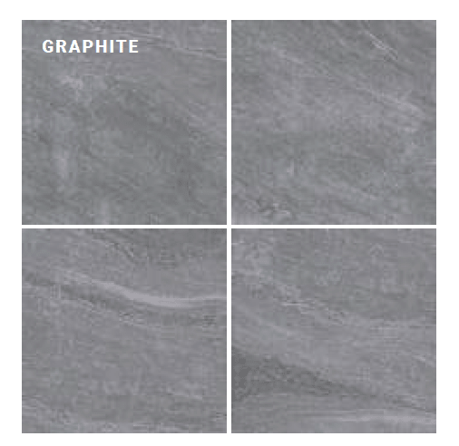 ProSolutions - Plancher de céramique Ecostone Alpi Graphite 60 cm x 60 cm