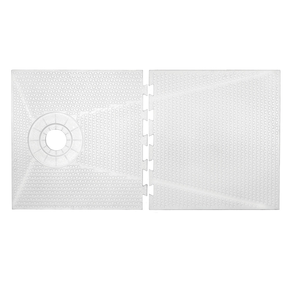 Prova - Base de  douche préfabriqué avec pente, drain décalé - 32" x 60"