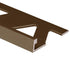 Prova - Bordure de tuile plate, Bronze foncé satiné - 5/8" x 8'