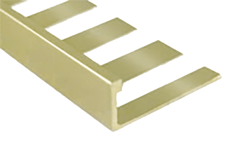 Prova - Bordure de tuile plate Contour Laiton brillant 1/2" (12.5 mm) x 8'