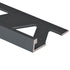Prova - Bordure de tuile plate, Noir satiné - 5/8" x 8'