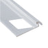 Prova - Bordure de tuile ronde, Clair anodisé satiné - 5/16" x 8'