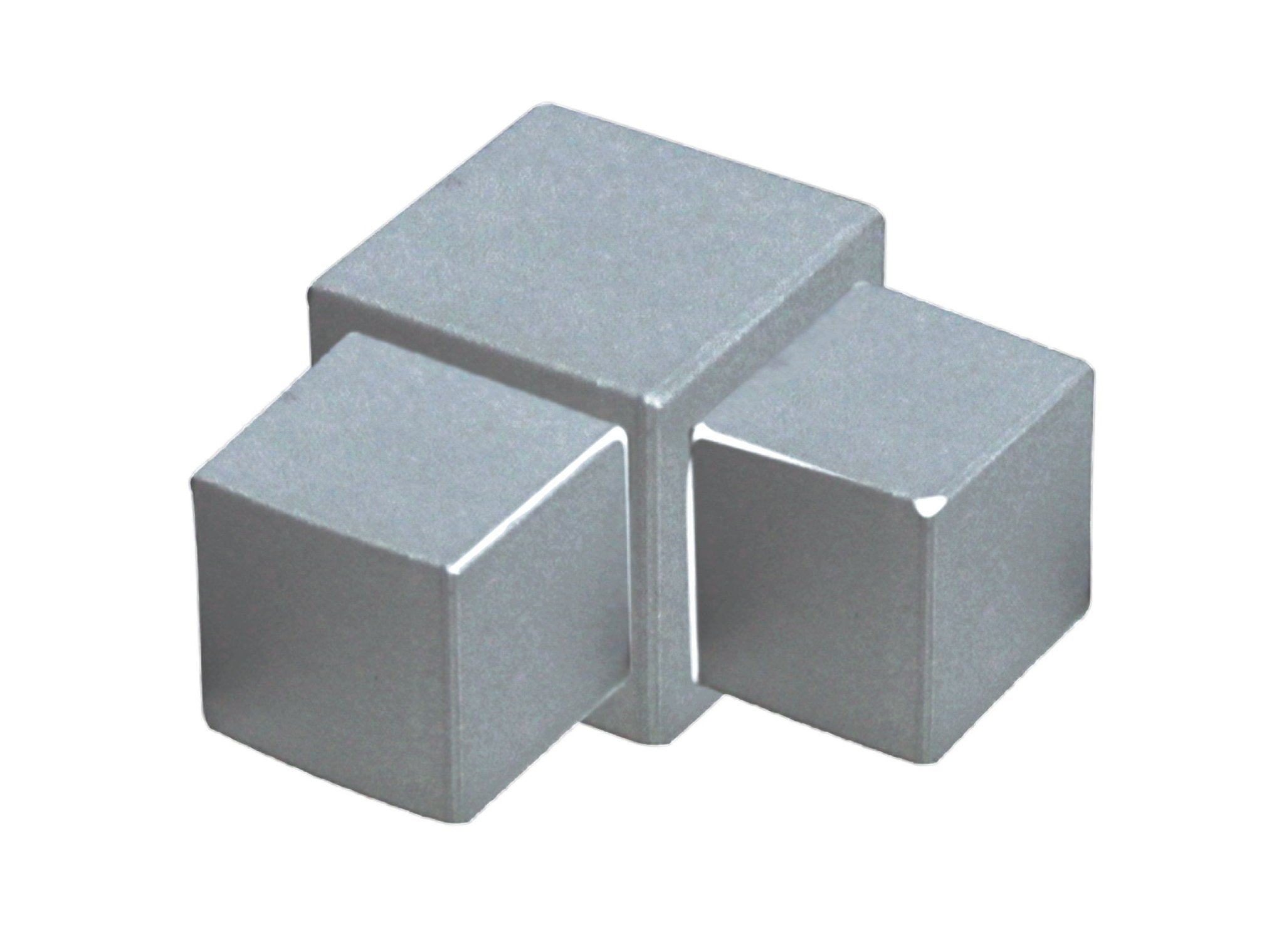 Prova - Coin carré d'aluminium à double usage, Clair brillant - 3/8"