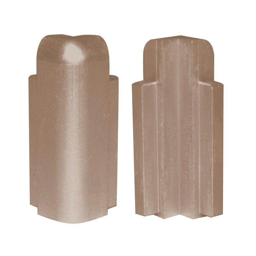 Prova - Coin extérieur de comptoir/nez de marche, Titane satiné - 1/2"