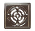 Prova - Grille de drain pour douche, Chrome - 4" x 4"