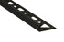 Prova - Moulure décorative pour bordure de céramique Pro-Coat aluminium à revêtement en poudre Noir mat - (10 mm) 3/8" x 8'