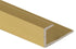 Prova - Moulure en J, Laiton brillant - 1/2" x 1" x 8'