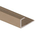 Prova - Moulure en J, Titane satiné - 1/2" x 1" x 8'